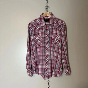 Vintage 1980s High Country Pearl Snap Plaid Shirt Size XL